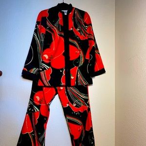 TORI RICHARD Vintage Eveningwear Set Asian inspired made in USA ultra RARE